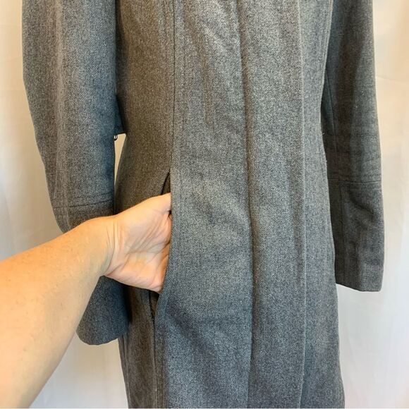 ZARA dark gray hooded fall winter coat Sz S - Picture 4 of 9